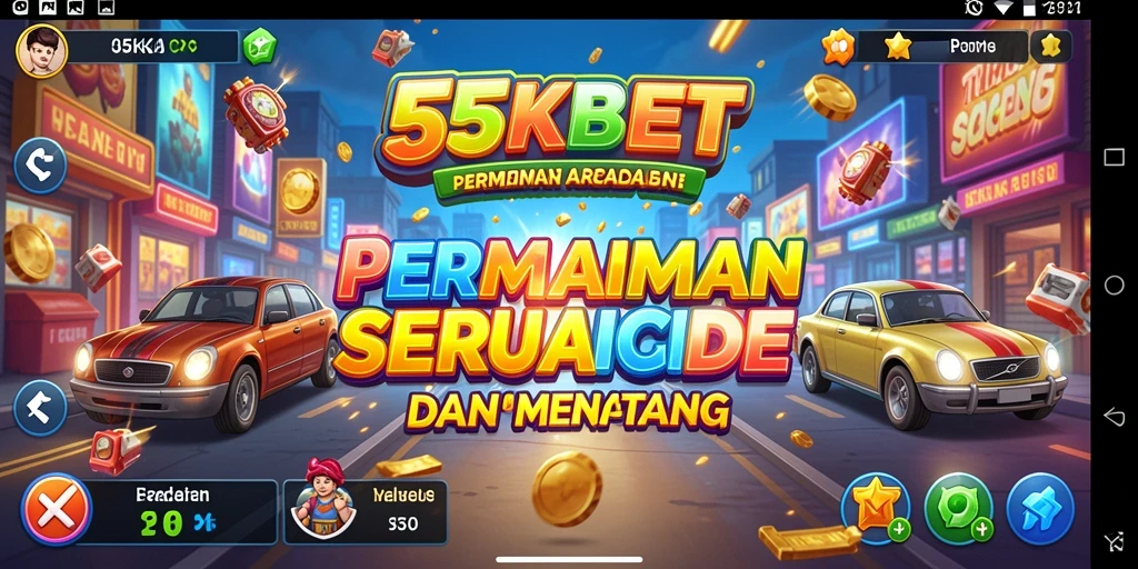 Tampilan gameplay seru dan mendebarkan dari 55KBET.