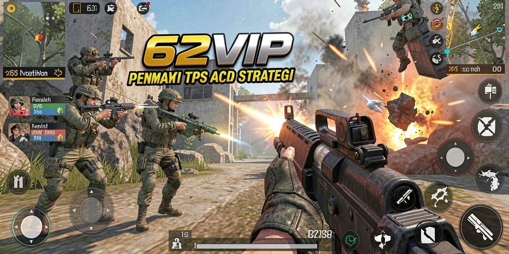 Tampilan aksi seru dalam permainan TPS 62VIP.