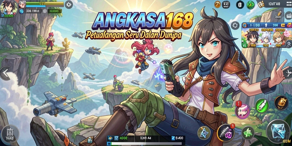 Tampilan gameplay seru di ANGKASA168 dengan karakter anime.