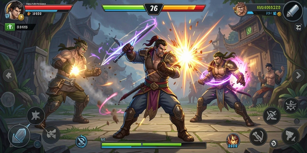 Screenshot API33 menunjukkan aksi strategis yang mendebarkan dalam pertempuran.