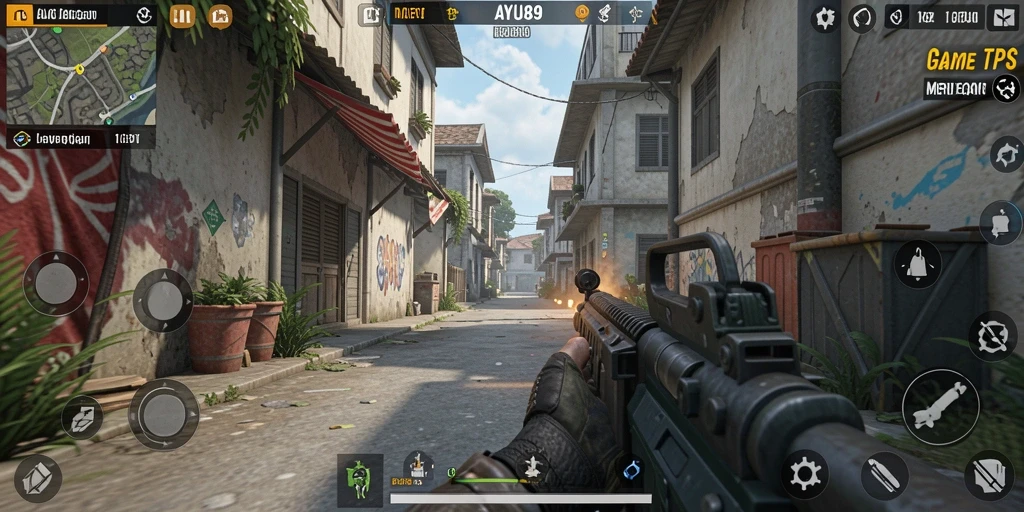 Gameplay AYU89 dengan aksi seru dalam mode TPS.