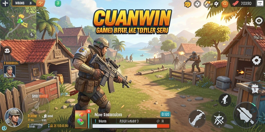 Screenshot gameplay CUANWIN yang menunjukkan aksi seru dalam pertempuran.