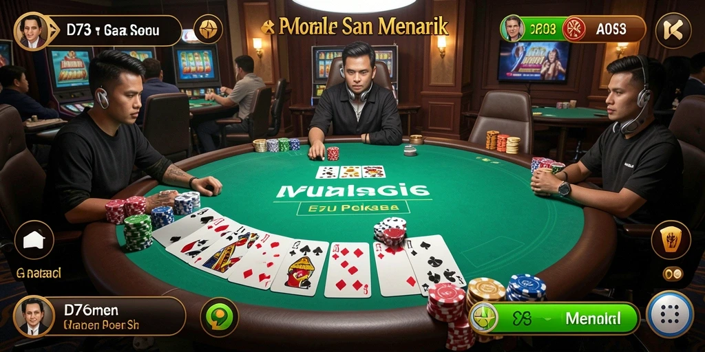 Tampilan menarik saat bermain Poker di D73.