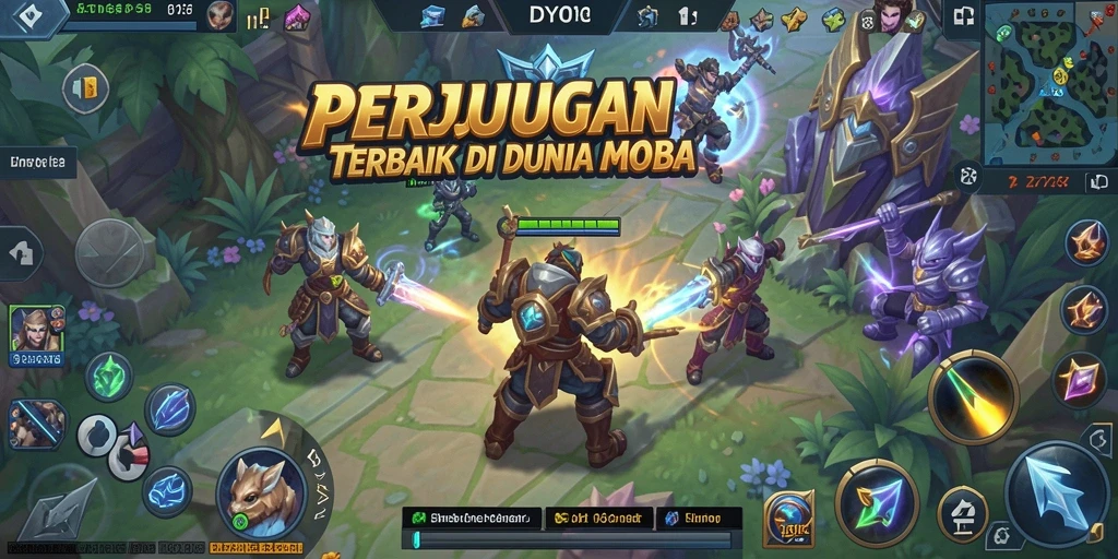 Gameplay DYO1 yang seru dan penuh aksi MOBA.