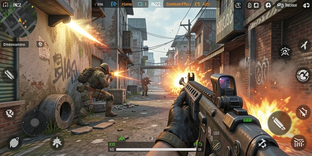 Tampilan gameplay IN22 yang menegangkan dan penuh aksi.