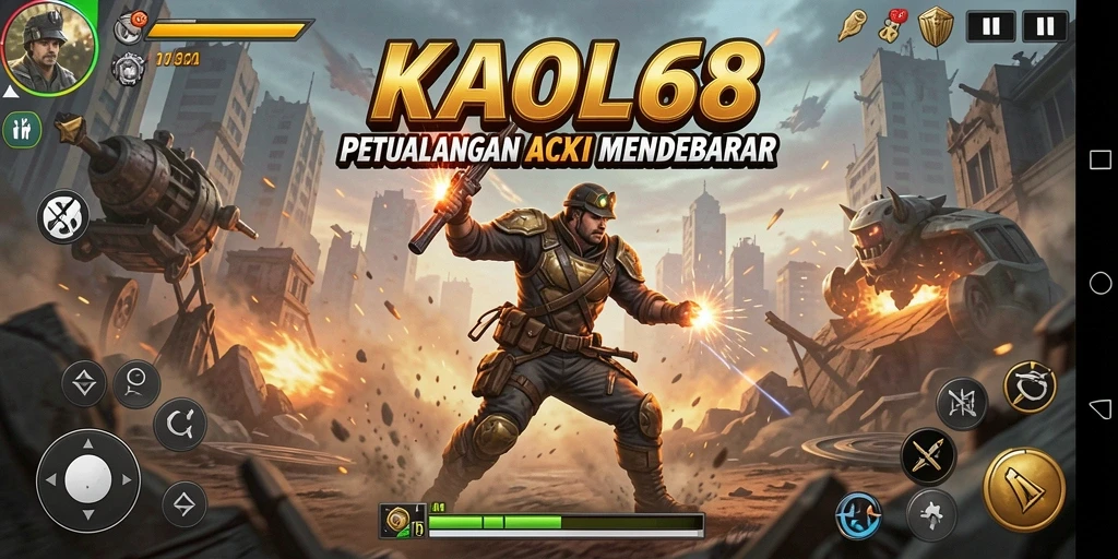Tangkapan layar menunjukkan aksi seru dalam permainan KAOL68.