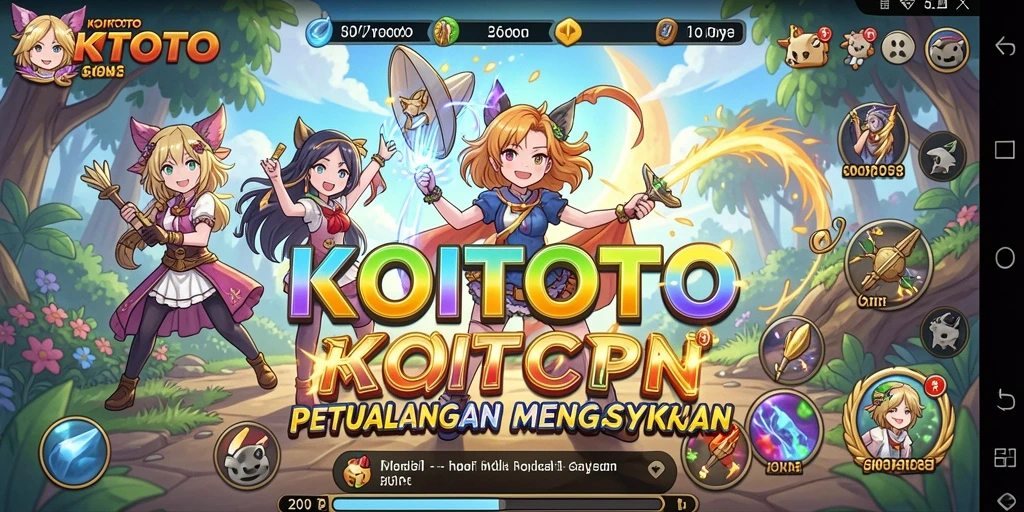 Tampilan gameplay menarik dengan karakter anime yang beraksi.
