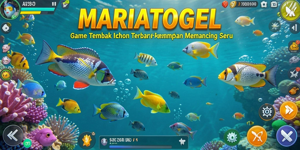 Screenshot gameplay seru MARIATOGEL yang menampilkan aksi Tembak Ikan.