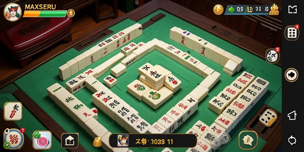 Tampilan screenshot gameplay dari game Mahjong yang seru.