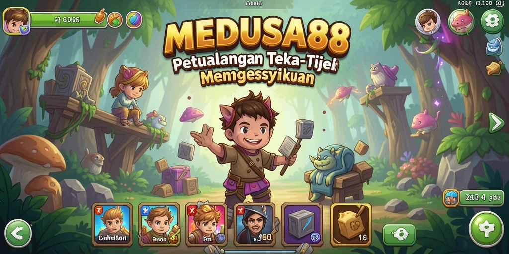 Tampilan gameplay <strong>MEDUSA88</strong> yang menarik dan penuh warna.