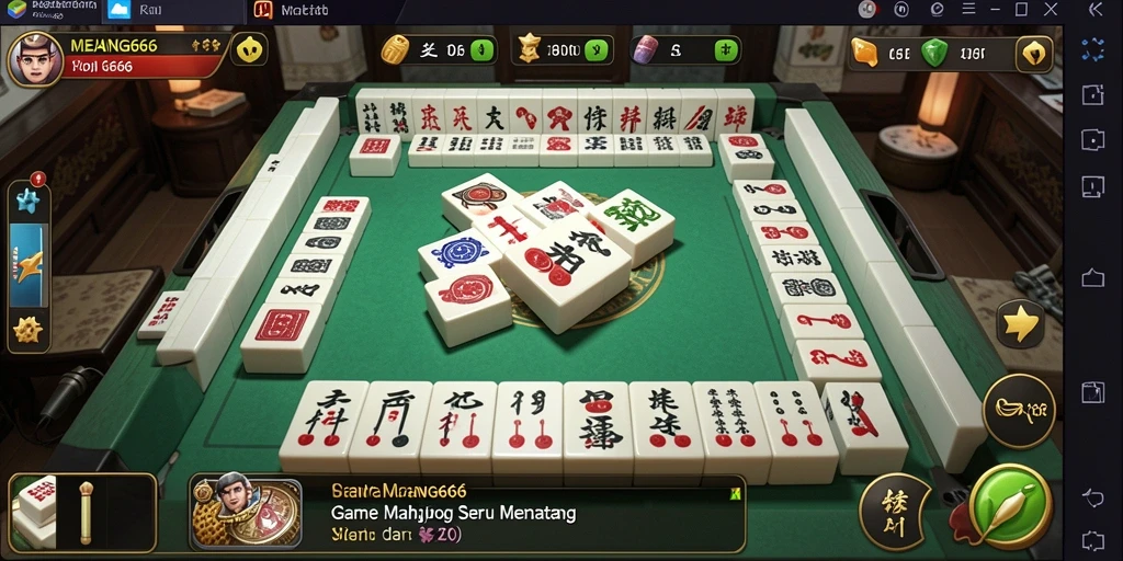 Tampilan permainan Mahjong yang menarik dan menantang di MENANG666.