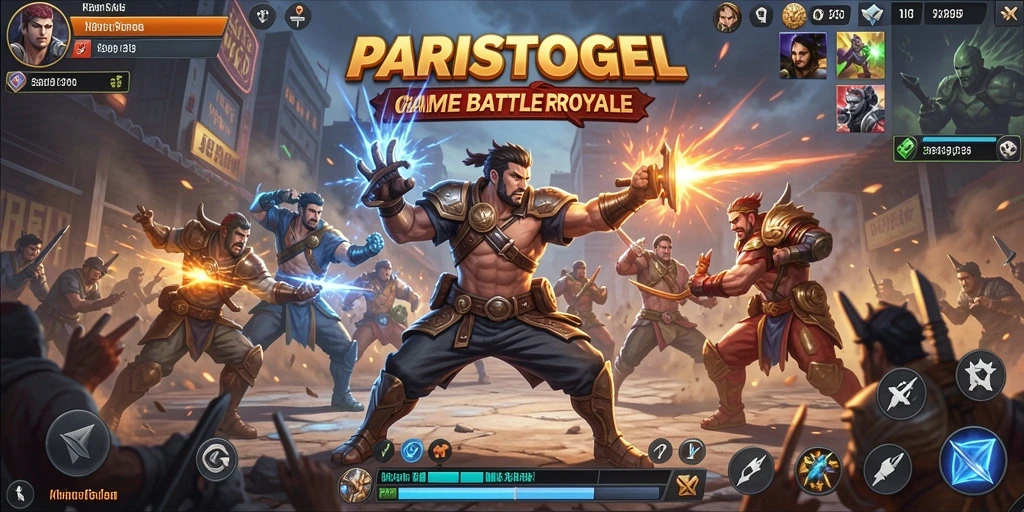 Tangkapan layar menunjukkan momen intens di arena Battle Royale.