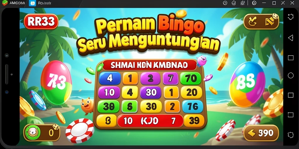 Screenshot gameplay RR33, menunjukkan suasana Bingo yang seru dan interaktif.