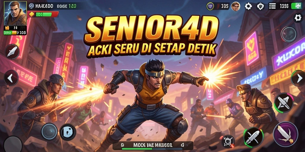 Tampilan seru dari gameplay SENIOR4D saat beraksi.