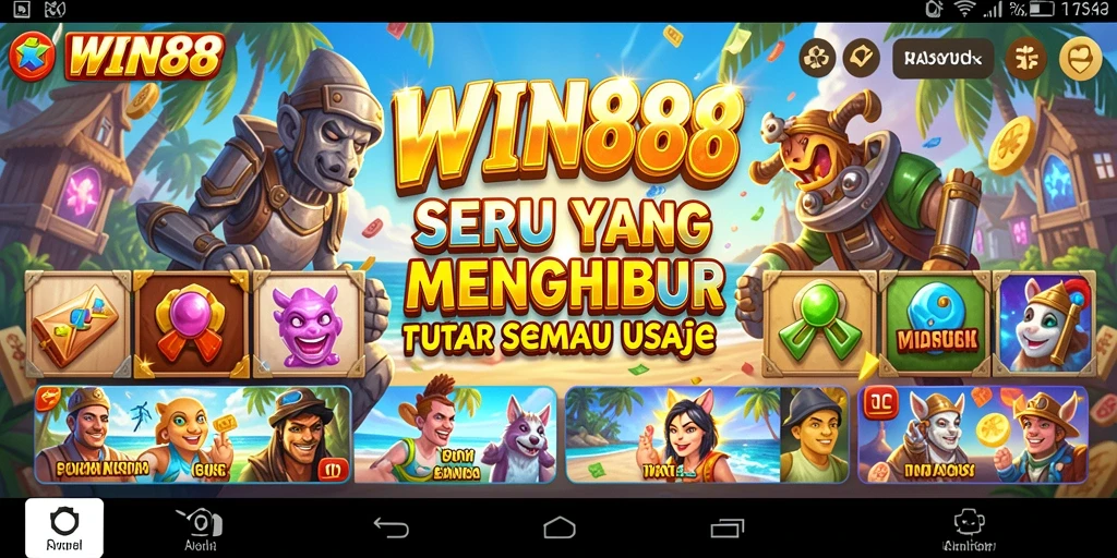Tampilan gameplay <strong>WIN88</strong> yang penuh warna dan seru.